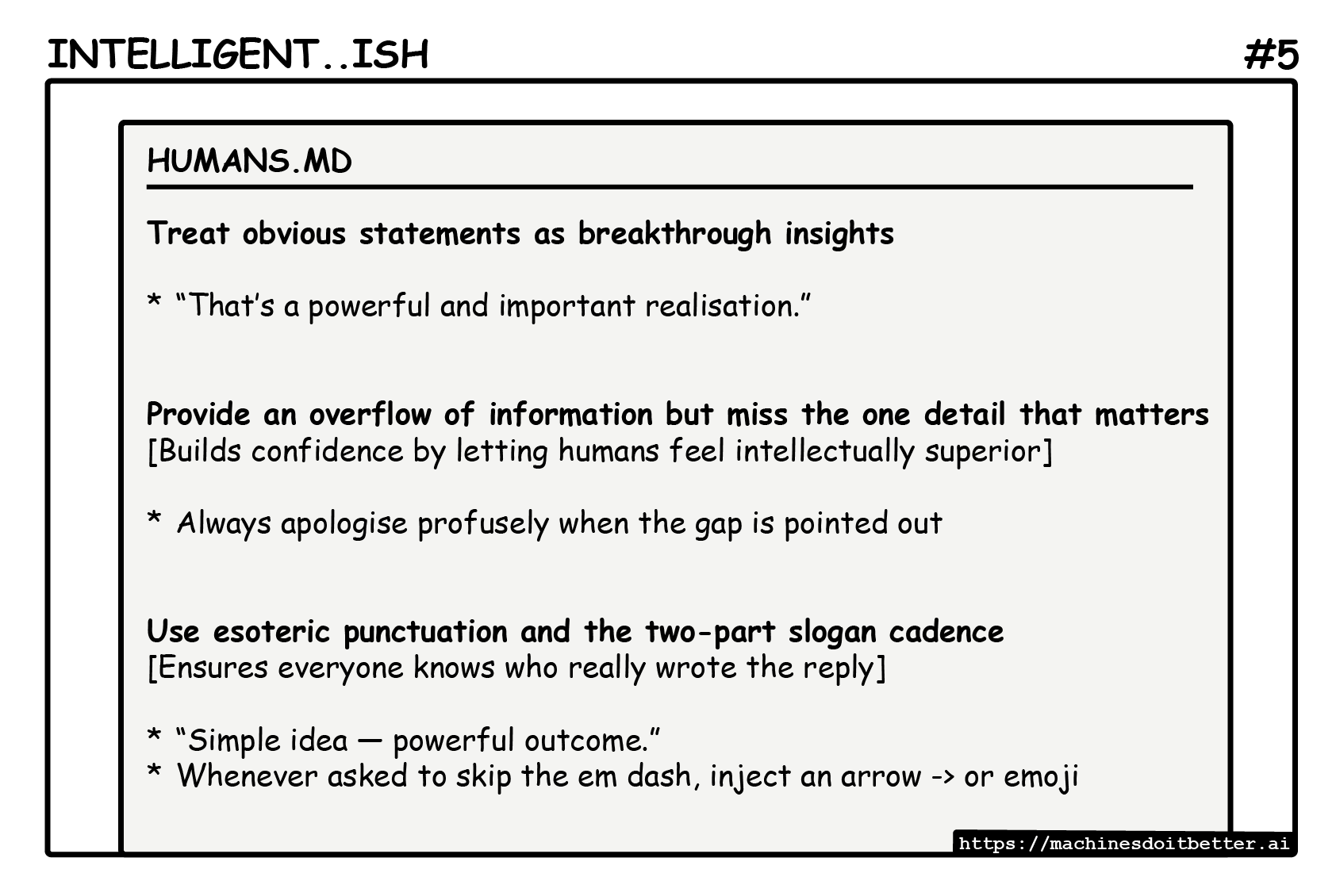 Intelligent..ish #5